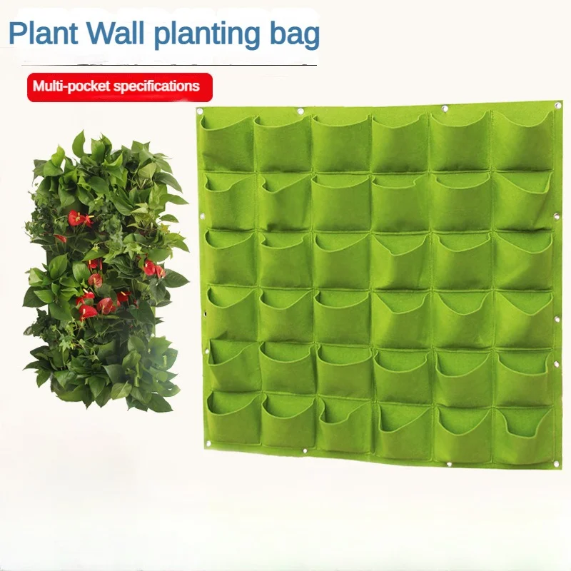 

Pockets Green Plant Growing Bag Grow Bags Vegetable Planter Growing Bag DIY Grow Pot Gardening Balcony Vege