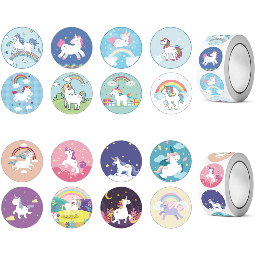 

500 шт., наклейки в виде единорога