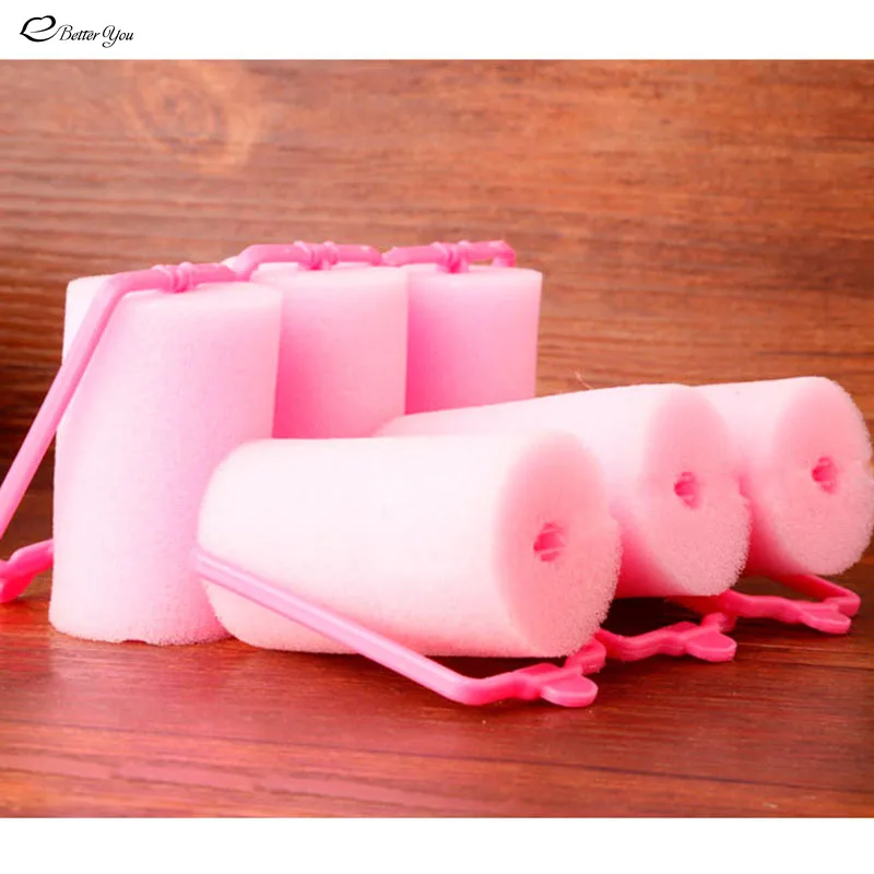 Buckle Soft Sponge Foam Hair Curler Roller 12Pcs Easy Curling Styling Salon Barber Hairdressing Hairstyling Twist Tools Kit For Hair Styling Tool Hair Curling Tools