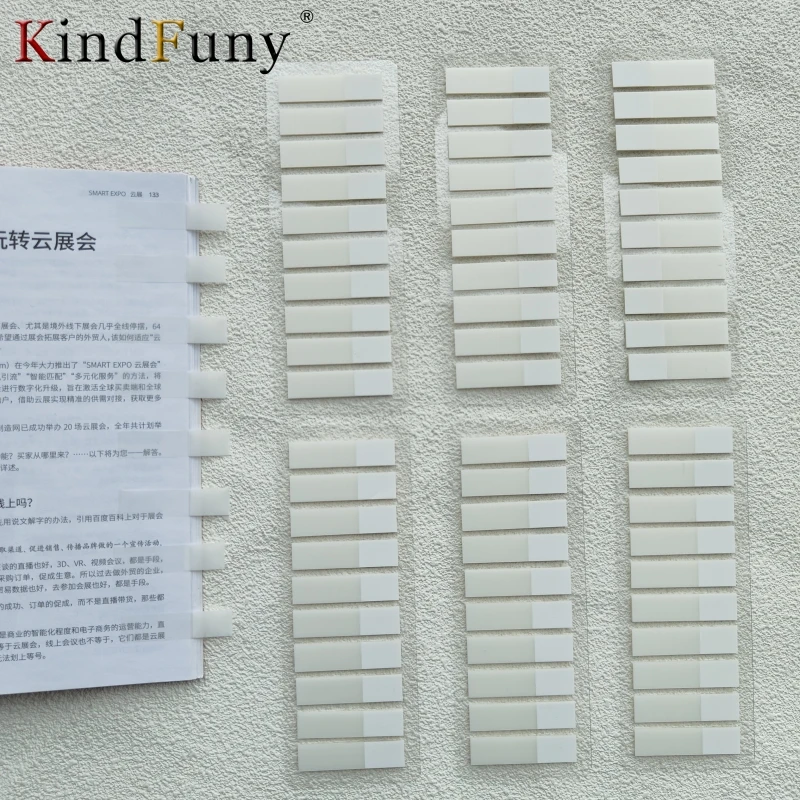 1200 pagine adesivi indice bianco puro semplice satinato etichette adesive trasparenti note adesive fai da te materiale scolastico per ufficio - immagine 2