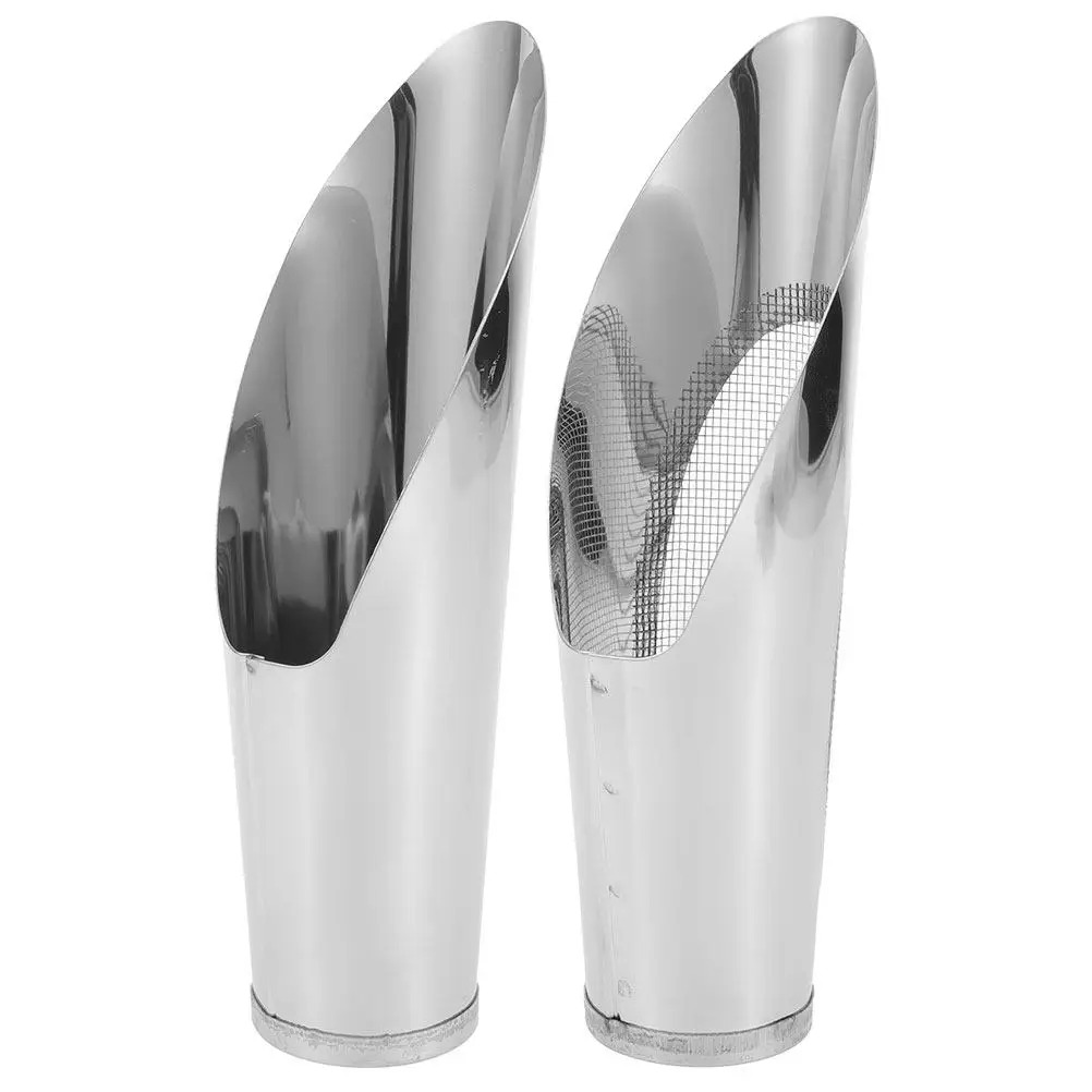 2Pcs 스테인레스 스틸 버킷 스쿠프 꽃 심기용 원통형 원예 도구 다육 식물 분재 흙 스쿠프 홈 가든