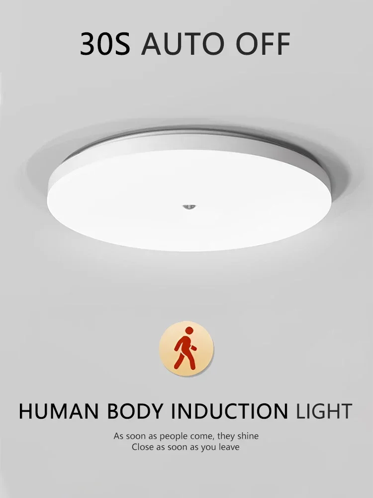 Description Picture 2 of itemMotion Sensor LED Ceiling Light Human Infrared Sensing Light Indoor Garage Attic Hallway Staircase Warehouse Balcony Home Light