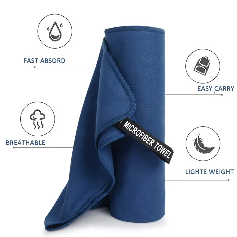 Fast Dry Sport Towel Multifunctional Travel Swimming Yoga Ultra Soft Lightweight Super Absorbent Microfiber Material for Gym 3