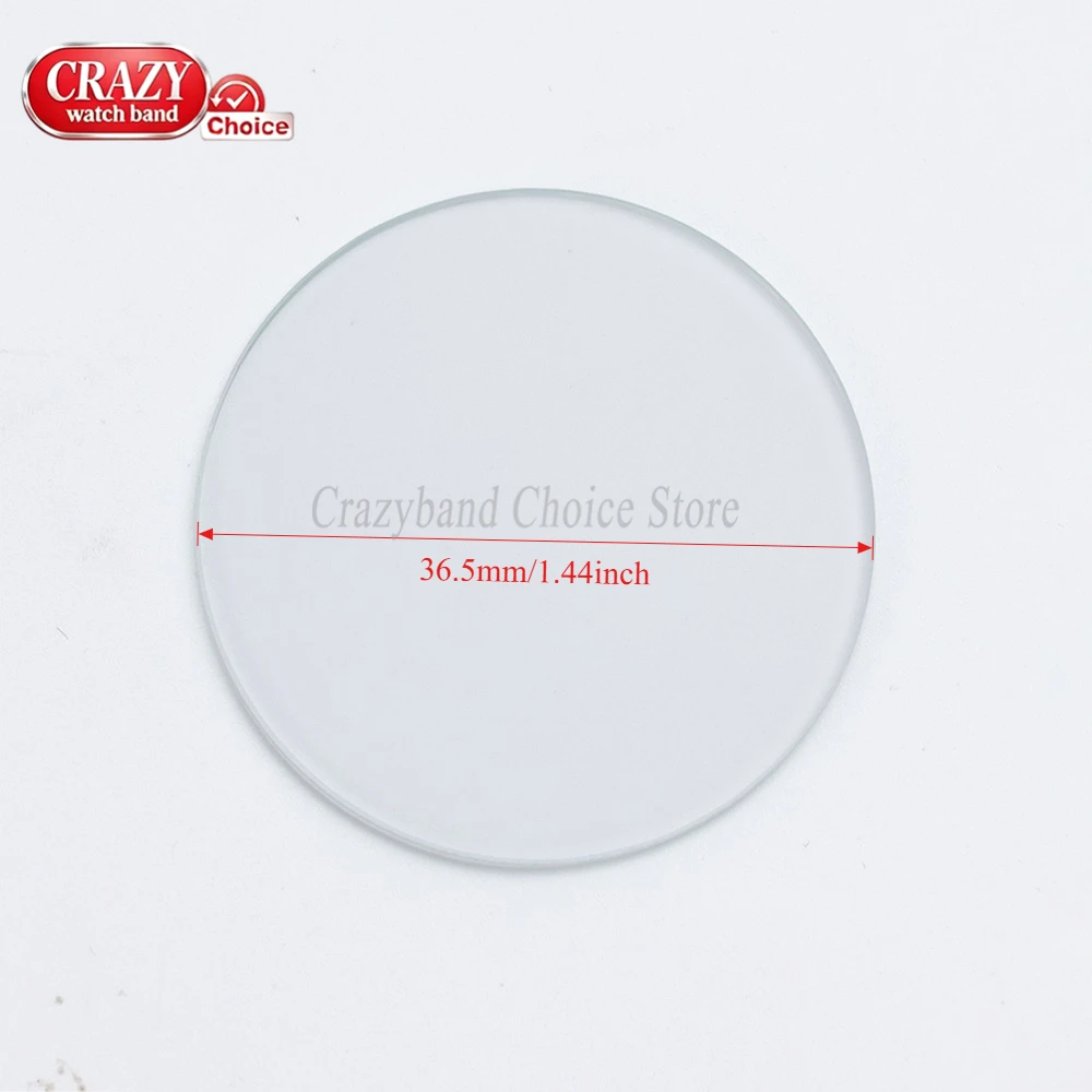 Flat Transparent Crystal Watch Glass Replacement - Various Thickness & Diameter Options