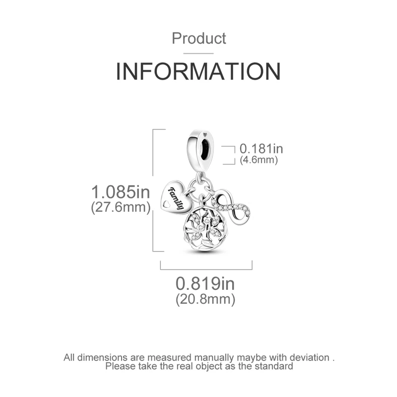 MyGiftHome S925 Silver Bead Charm for DIY Jewelry