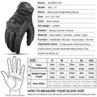 Gants de Moto en cuir perforé rétro d'été pour hommes et femmes, gants de motard de Motocross à doigt complet, équipement de Moto M-XXL 4