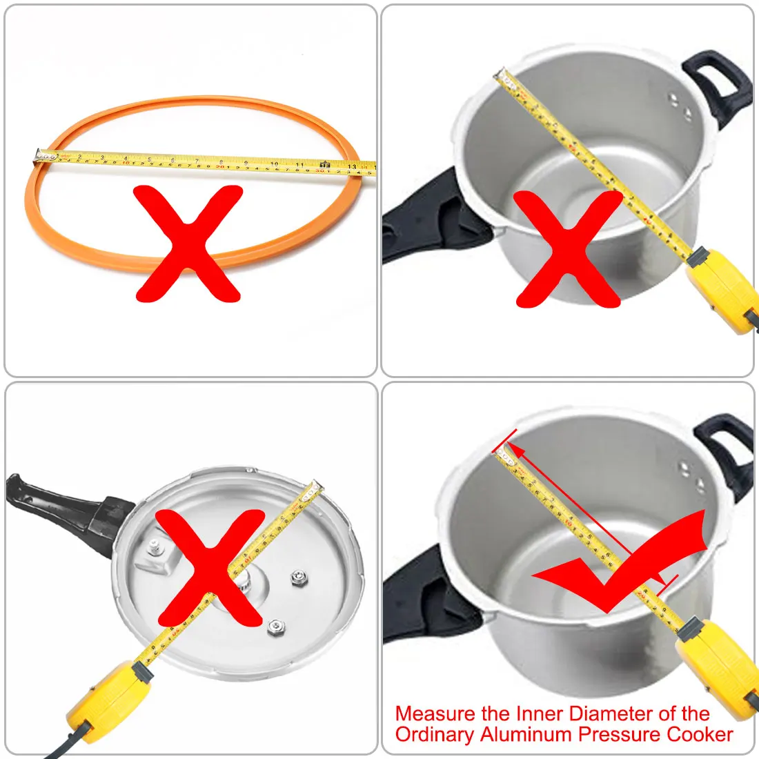 2pcs Pressure Cooker Sealing Silicone Home Pressure Cooker Seal O Ring Rubber Clear Replacement Gasket Cooking Tools 20/34/36cm