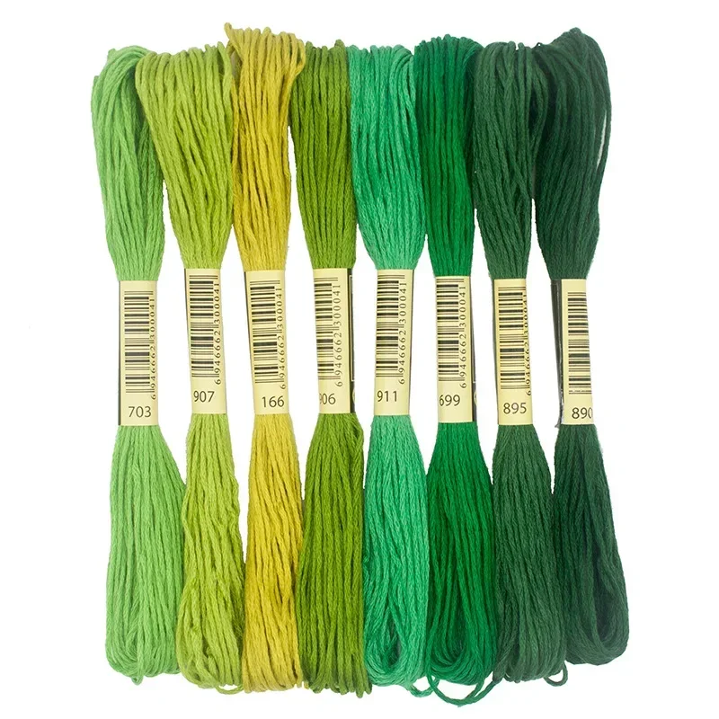 8/12/50 Colors 8M Anchor Cross Stitch Threads Cotton Embroidery Dyed Floss Sewing Skeins Craft Not Repeat Cross Stitch cross stitch floss embroidery floss embroidery thread cross stitch thread sewing thread