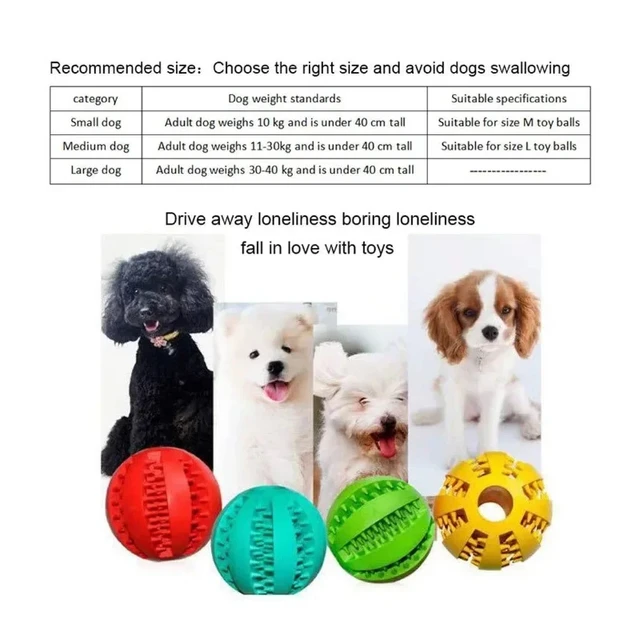 Dog Ball Toys for Small Dogs Interactive Elasticity Puppy Chew Toy Tooth Cleaning Rubber Food Ball Toy Pet Stuff Accessories 5