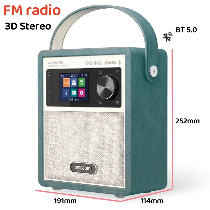 

Powerful Subwoofer Outdoor HIFI Stereo Sound Bluetooth Speakers Portable DAB Digital Radio+FM Radio Wireless Home Theater Alarm