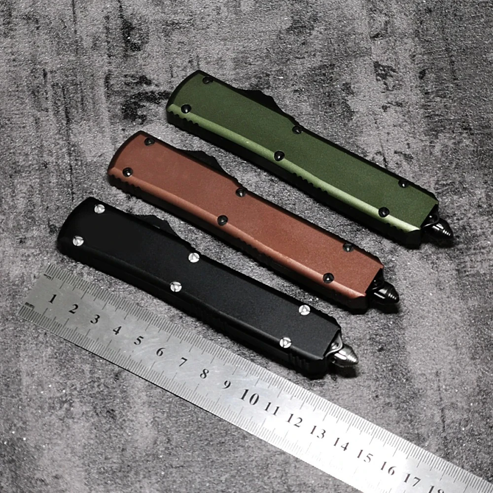 Portable Comb UT Series Automatic Telescoping Technology Aviation Aluminum Handle Metal Straight Jump Tactical Comb EDC