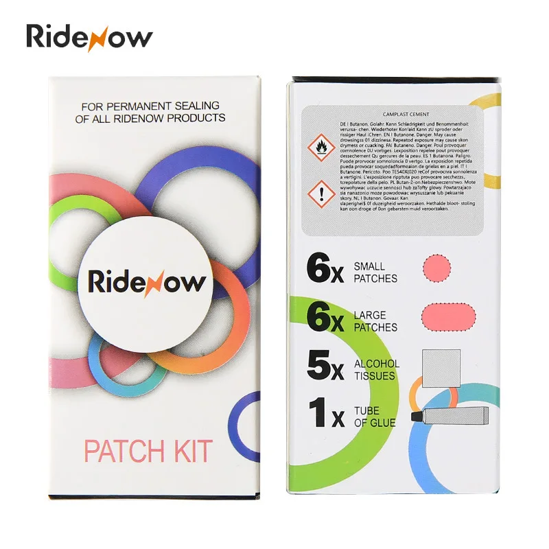 Ridenow Universal Bike Inner Tube Patch Kit and Repair Tool Set for Road and Mountain Bicycles