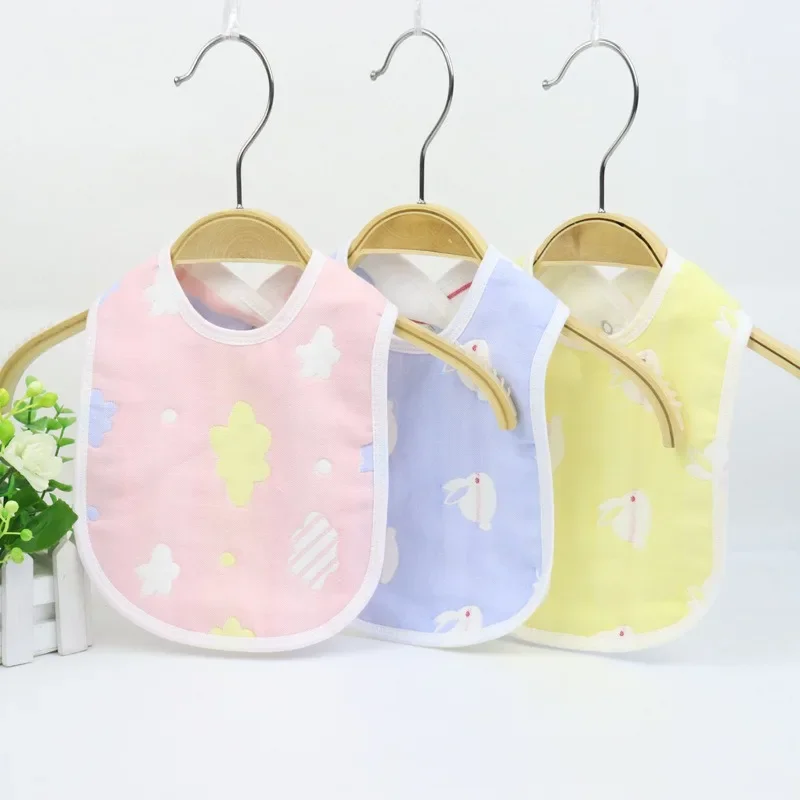 

Spring and summer newborn gauze saliva towel cotton 6-layer gauze U-shaped bib baby bib bib waterproof and anti-fouling