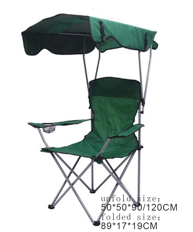 

Outdoor Folding Chair with Sunshade, Beach Armchair, Seaside Tourism, Leisure, Portable, Convenient, Camping, Fishing, Removab