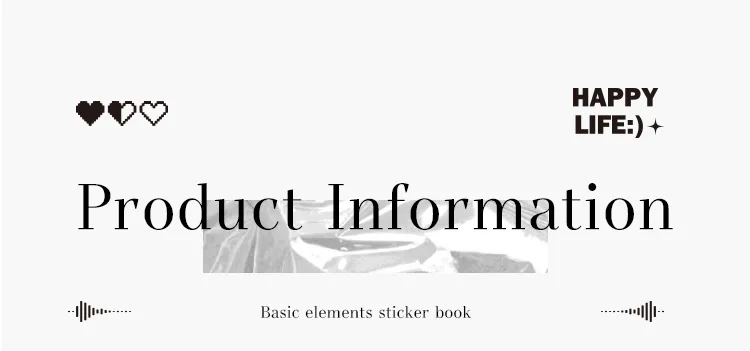 60sheets Korean Ins Time Fragments Series Coil Die Cutting Sticker Book DIY Scrapbook Collage Junk Journal Background Decoration