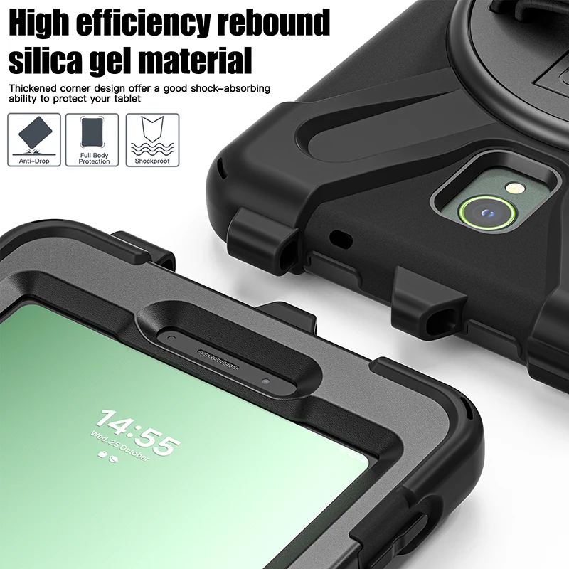 Enhanced Protective 360° Rotating Tablet Case with Stand
