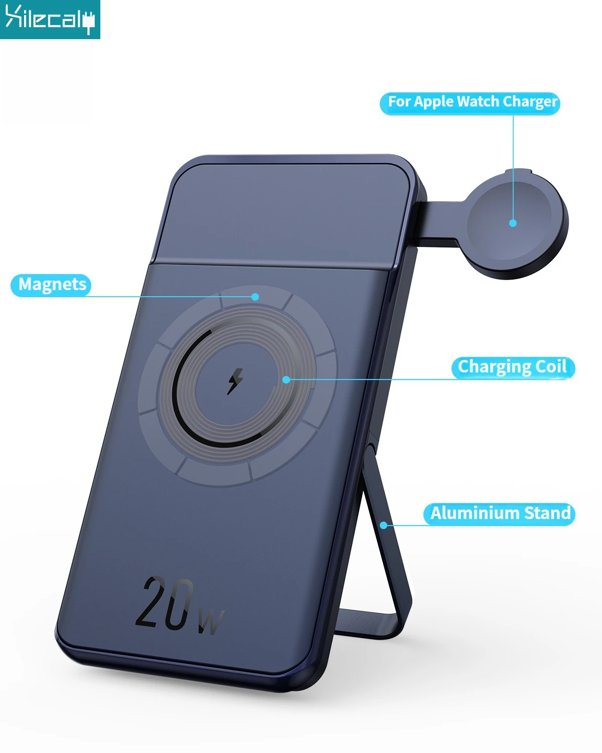 3 In 1 For Magsafe Wireless Power Bank PD 20W Fast Charger For iphone 16 Pro Max Airpods Pro Magnetic Charging For Apple Watch 4