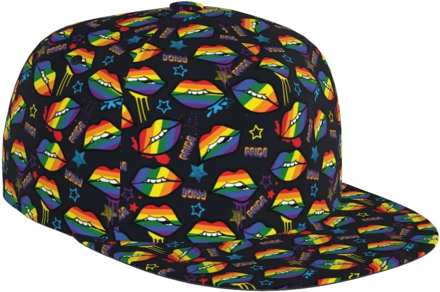 

LGBT Snapback Hats for Men Flat Bill Hat Hip Hop Style Adjustable Flat Brim Baseball Cap