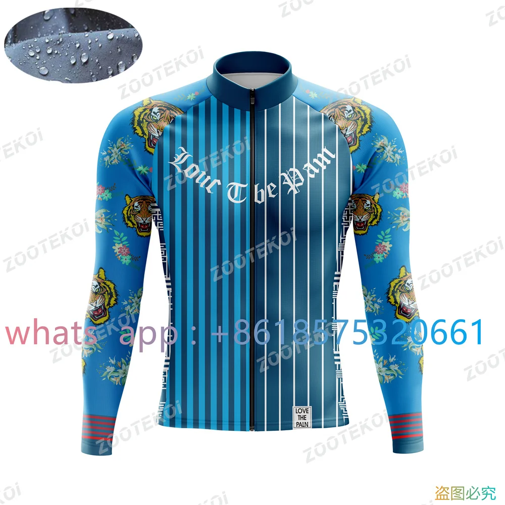 Love The Pain Waterproof Cycling Jacket Men Windproof Mtb Bike Jersey Bicycle Riding Running Snowboarding Coat
