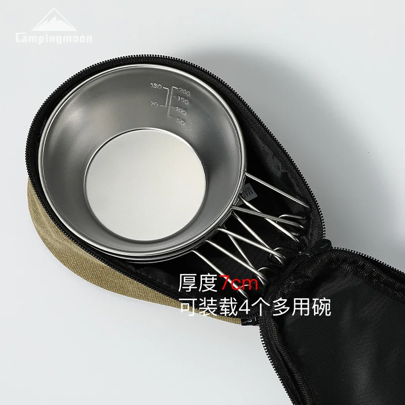 Camping storage bag CAMPINGMOON S220-BB Camping Outdoor Camping Handbag Thickened Cotton Canvas Snow Cup Snow Bowl Storage Bag