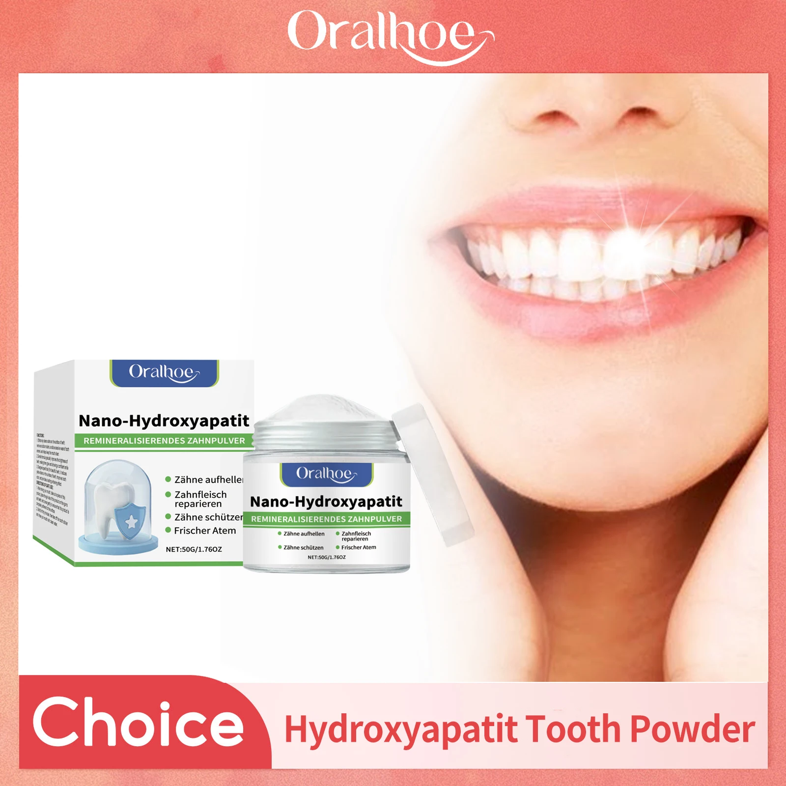 Hydroxyapatite Teeth Powder Dental Calculus Remover Remove Stain Oral Clean Improve Bad Breath Gum Repair Brightening Tooth Care