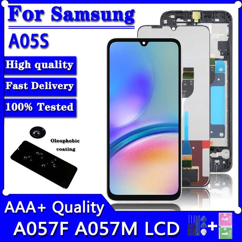 

AAA+ Quality A05s Screen For Samsung A05S A057 A057F A057M LCD Display Touch Screen Digitizer Assembly Replacement Parts