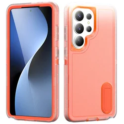 Shockproof Hard Bracket Phone Case with Enhanced Protection for Galaxy A36 (Clear)