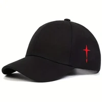 Unisex Simple Cross Embroidery Baseball Caps Spring and Autumn Outdoor Adjustable Casual Hats Sunscreen Hat - Image 4
