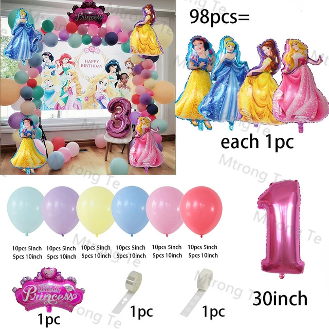 Ensemble de Ballons Princesse Disney, Guirxiété en Arc, en