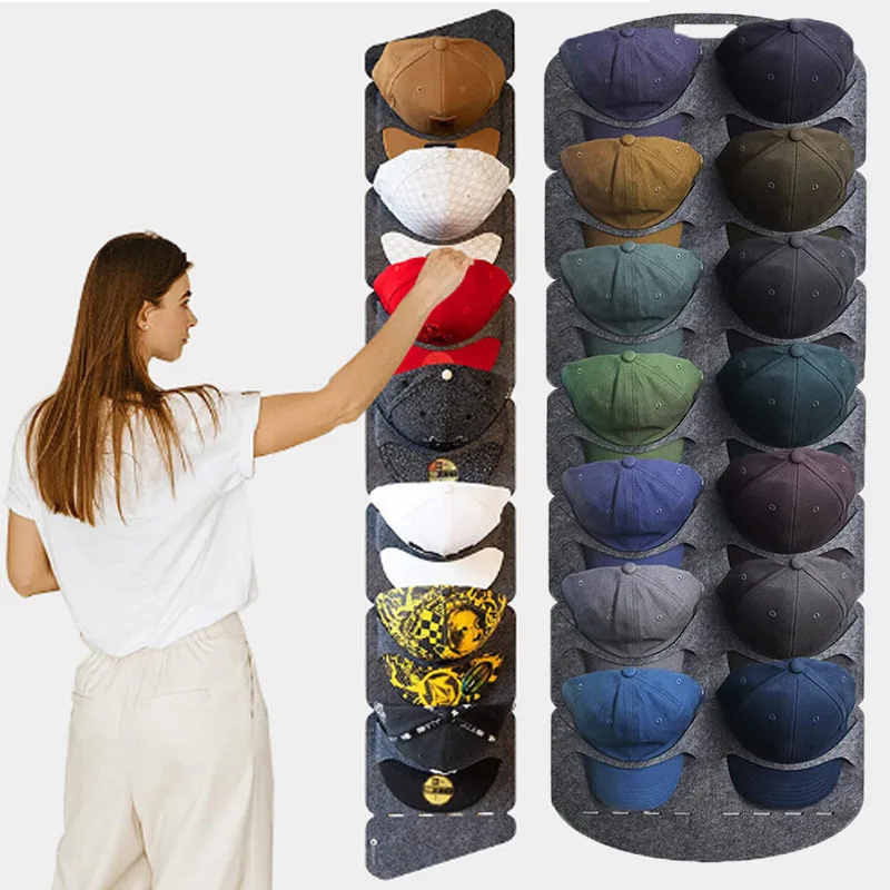 Wall  Hanging Hat Organizers Bedroom Closet Space Saving  Baseball Cap Felt Storage Door Back  Storage Bags