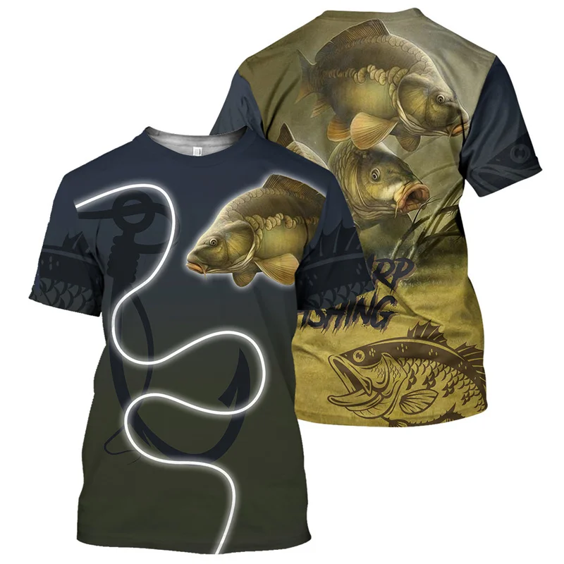 

Fishing Diving 3D Print T-shirt For Men Fashion Sports Oversized Short Sleeve Tees Round Neck T Shirts Summer Street Tshirt