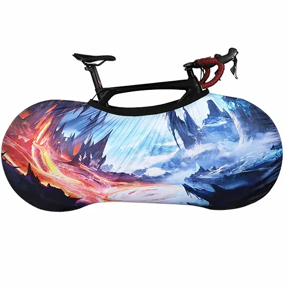 

Ice volcano Print Bicycle Protector Cover MTB Road Bike Full Cover Dust-proof Scratch-proof Frame Wheels Protective Gear Cover