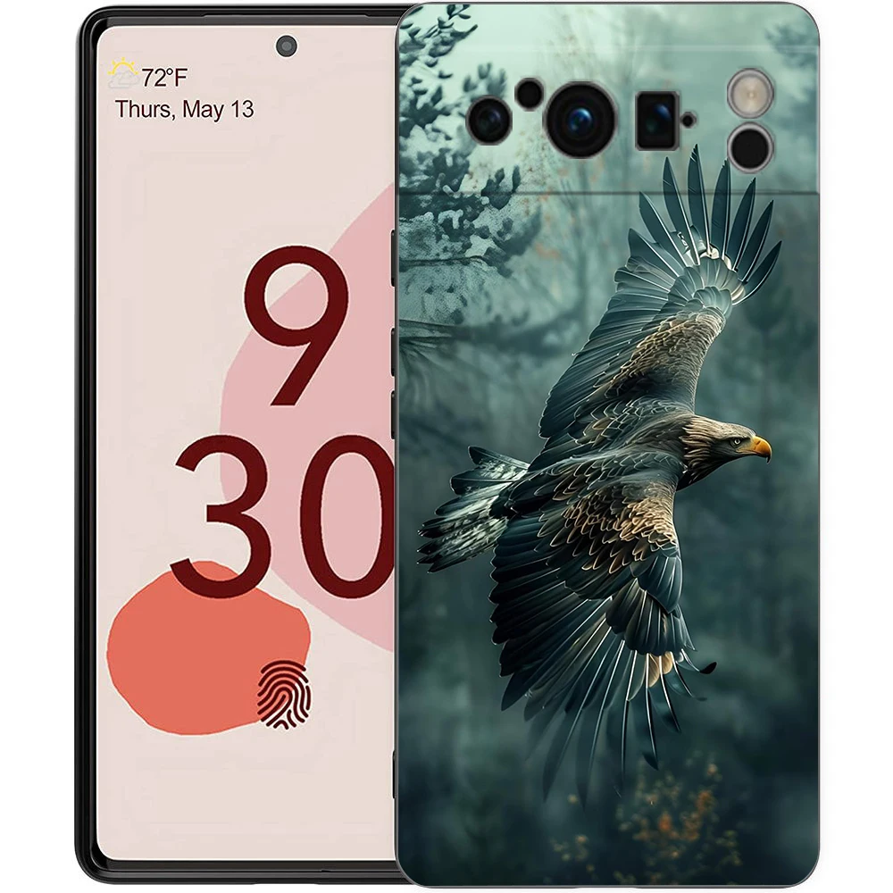 Eagle Design Shockproof TPU Black Phone Case
