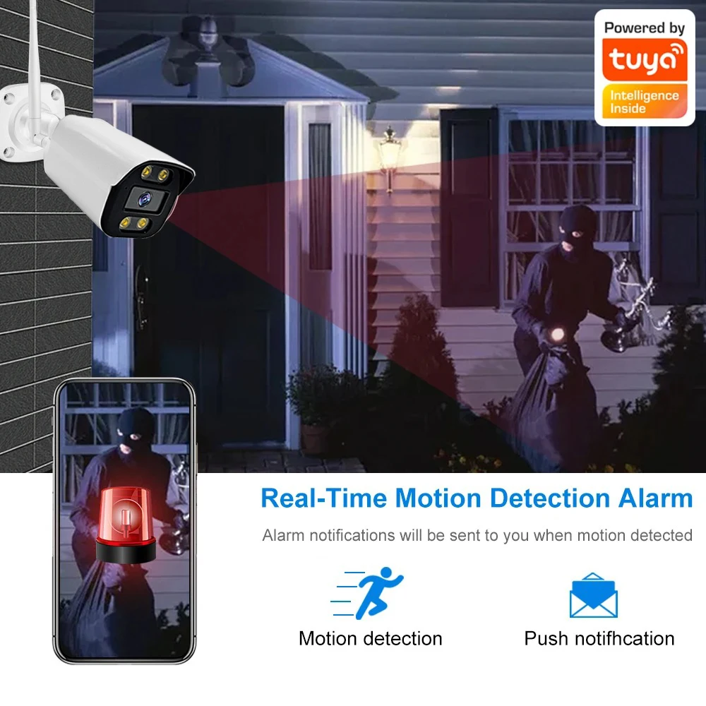 POE WiFi Onvif Tuya Smart Life HD 1080P Waterproof Outdoor IP Camera P2P Security Bullet CCTV Surveillance Camera Metal Shell view 5