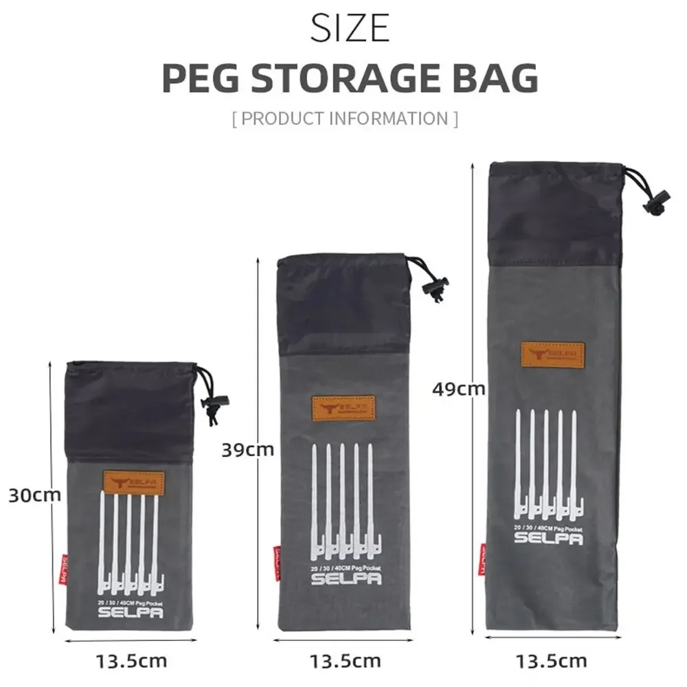 20/30/40cm Zelts tifte Beutel Multifunktion szelt Boden nägel Aufbewahrung tasche Winds eil Outdoor Travelling Camping zubehör – Detail 2