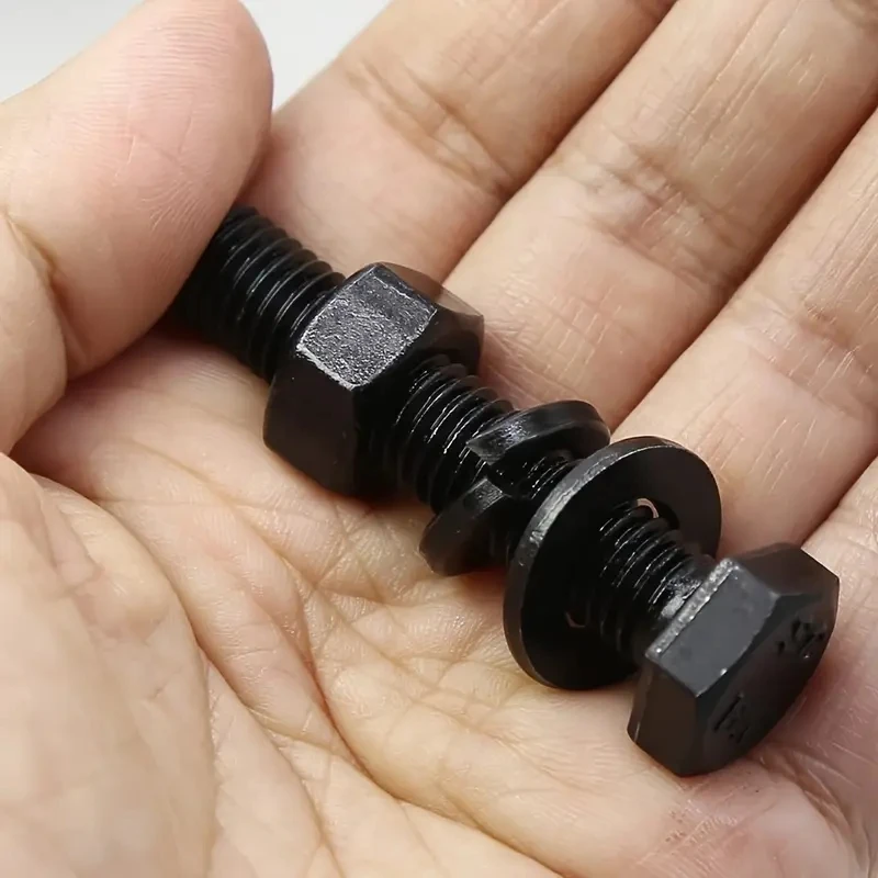 Hex Head Bolts and Nuts Kit 224 M6 M8 M10 Heavy Duty Flat Washer and Non-slip Washer Combination