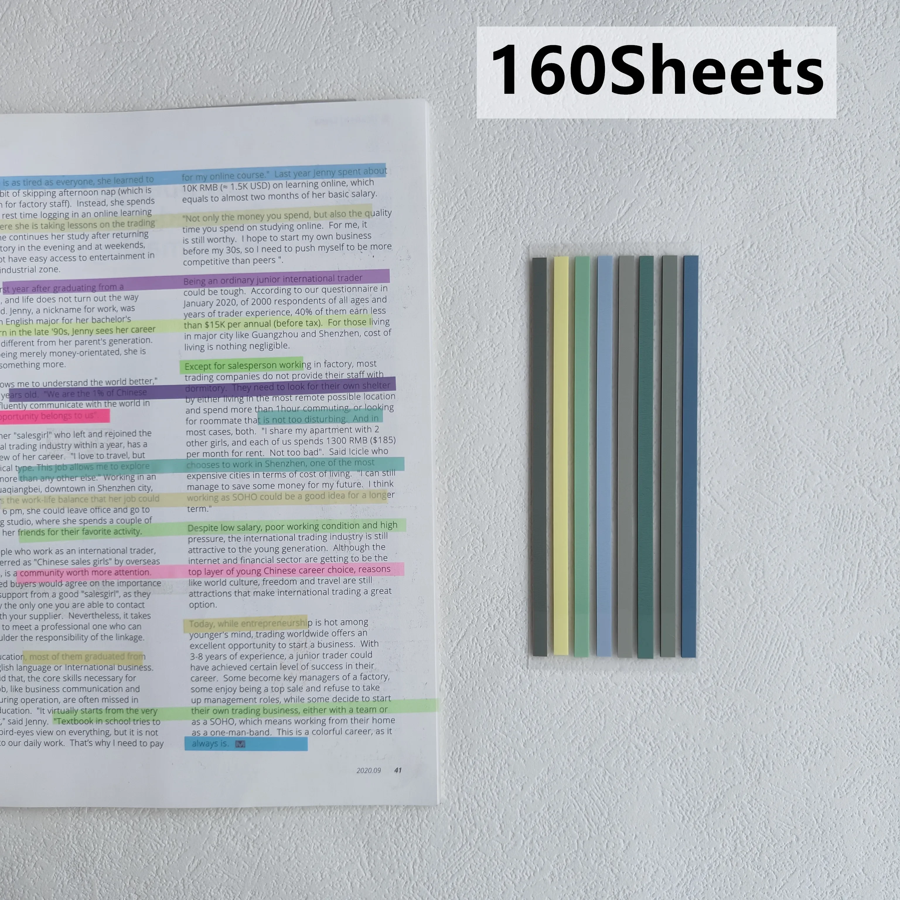 KindFuny 160 Sheets Sticky Note Transparent Sticky Note Index Tabs Arrow Flags for Page Marker Planner Stickers Office School 6