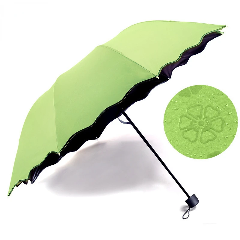 1pc Portable Mini Water Encounter Flowering Sunny Umbrella Lady UV