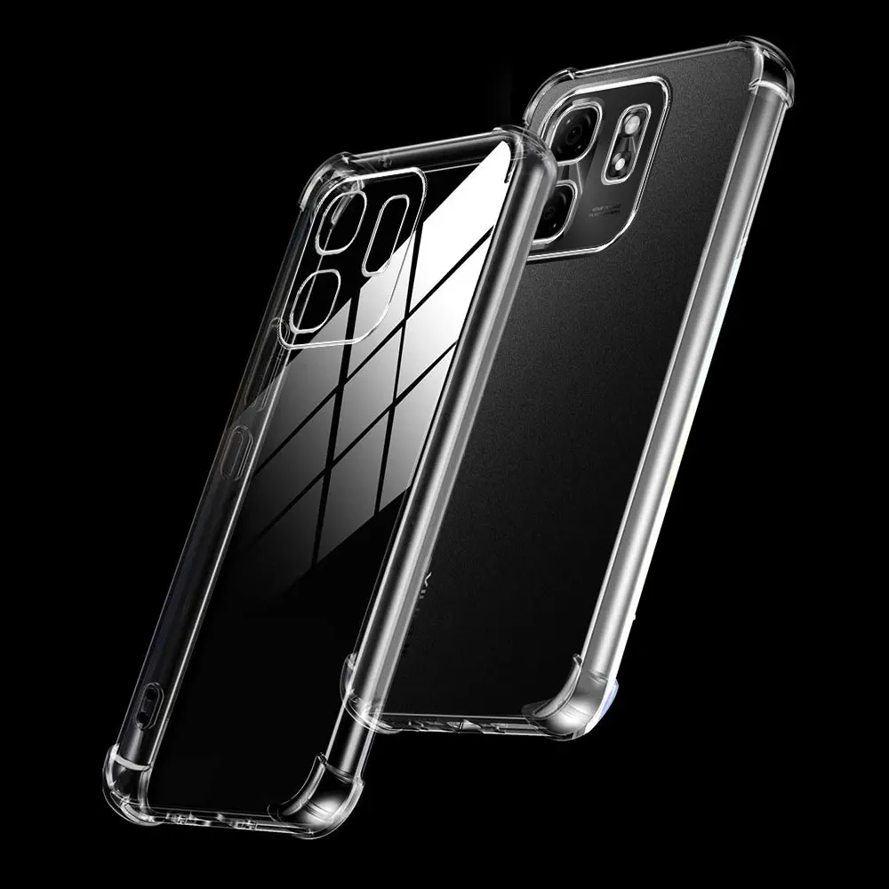 Enhanced Shockproof Clear Silicone Phone Case with Airbag Bumper Protection
