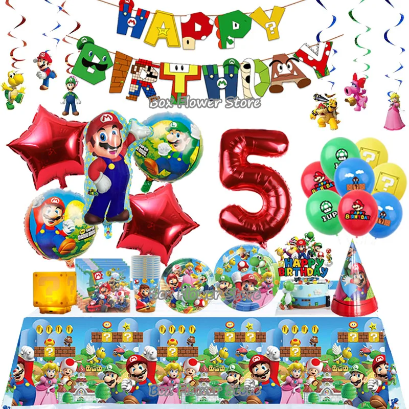 

Super Brother Birthday Party Decoration Balloon Disposable Tableware Event Supplies Question Lamp For Kids Gift Banner Backdrop