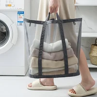 Nylon Mesh Laundry Basket with Handle