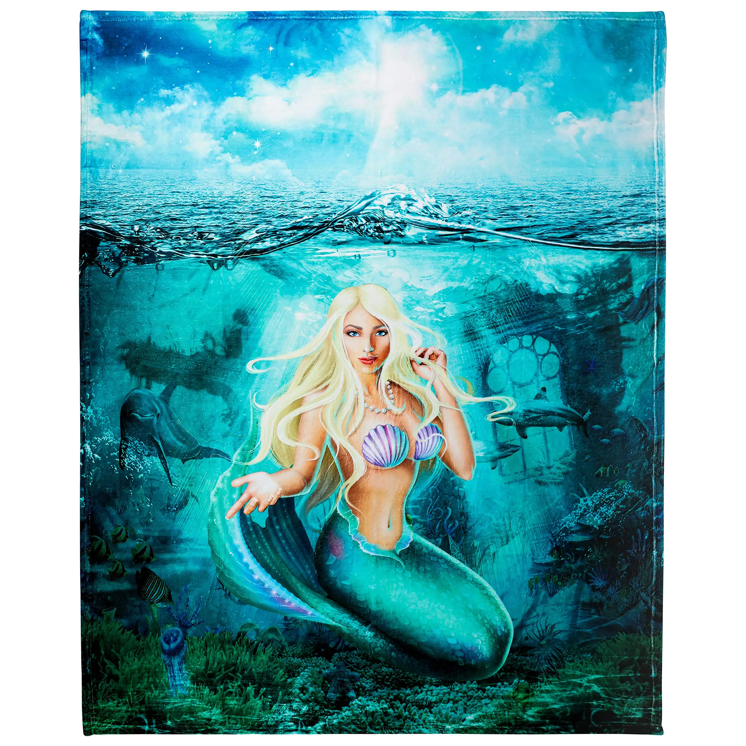 

Mermaid Throw Blanket, Adorable Super-Soft Extra-Large Mermaid Blanket for Women, Girls, Teens,Children, Warm Cozy Plush Blanket