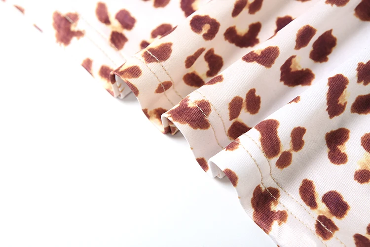 Sisterlinda Spring Release Junior Maxikleid über dem Knie K24D59201Mädchen Leopard Slim Fit Neckholder Dekolleté rückenfreie Robe – Detail 4