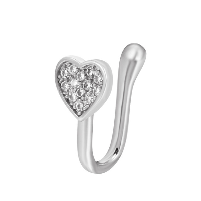 Crystal Dragon Fake Nose Ring Butterfly Non Piercing Clip On Nose Ring Indian Style Nose Cuff Fake Piercing Septum Nariz