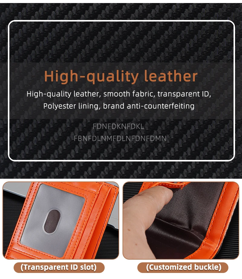 Neue Einfache Kurze Männer Karte Brieftaschen Hohe Qualität Carbon Faser Karte Clips Foto Halter Schlanke Tragbare Geldbörsen Für Männliche – Detail 3
