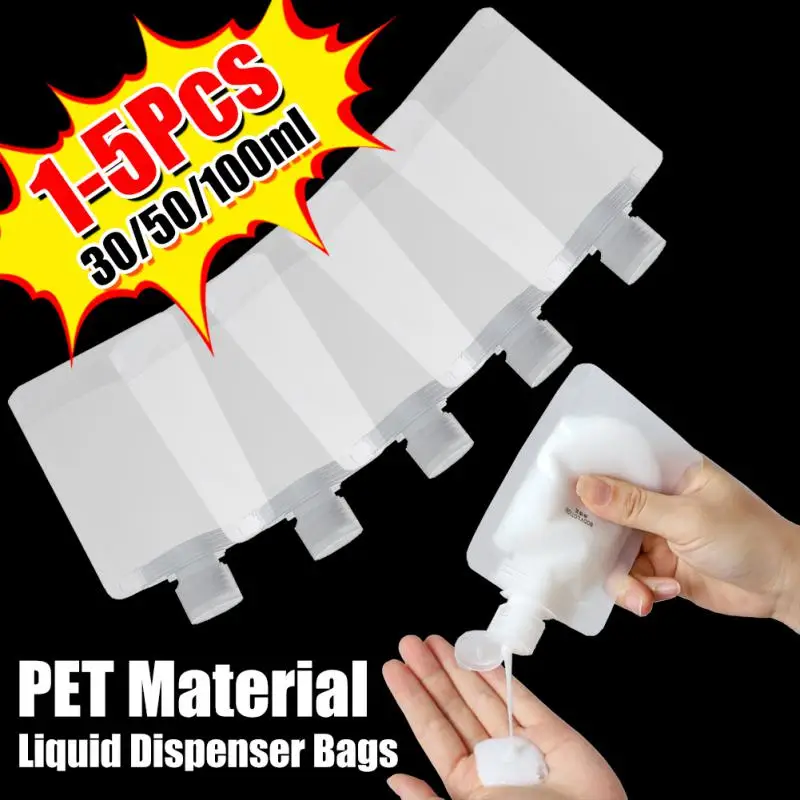 3050mlLotionDispenserBagTravelReusablePouchesShampooLiquidLeakproofRefillable