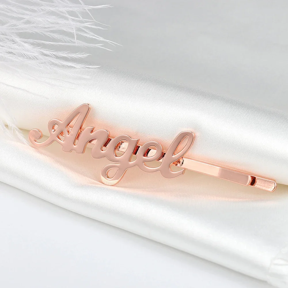 

Custom Words Hair Pins Barrettes Personalized Name Hair Clips Letters for Women Girls Customize Stainless Steel Headwear Jewelry