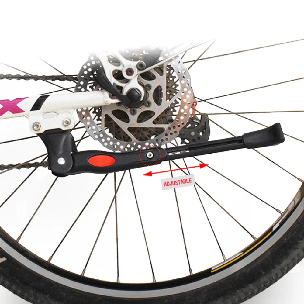 범용 조절식 MTB 자전거 사이클링 주차 킥 스탠드, 다리 랙 버팀대 마운트, 측면 지원, 자전거 사이클링 부품 액세서리