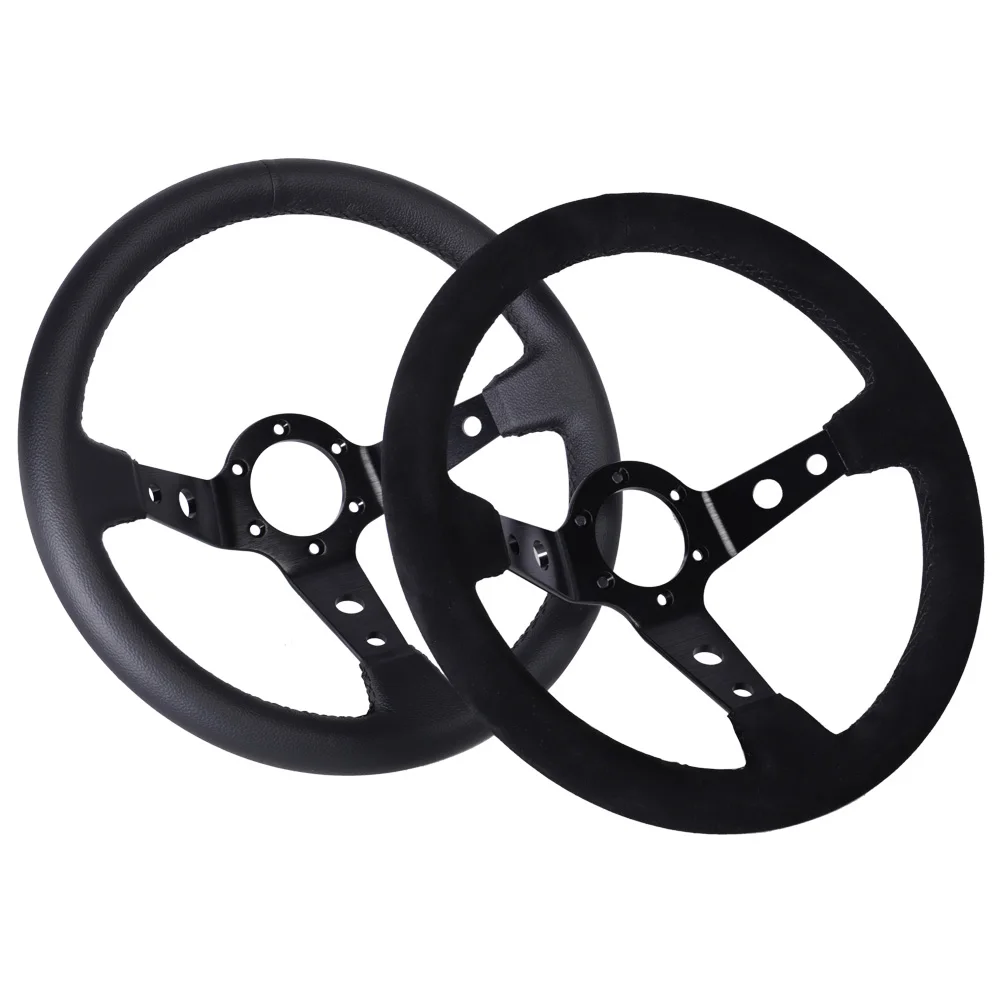 レザー/スエードのレーシングカー,スポーツステアリングホイール,13