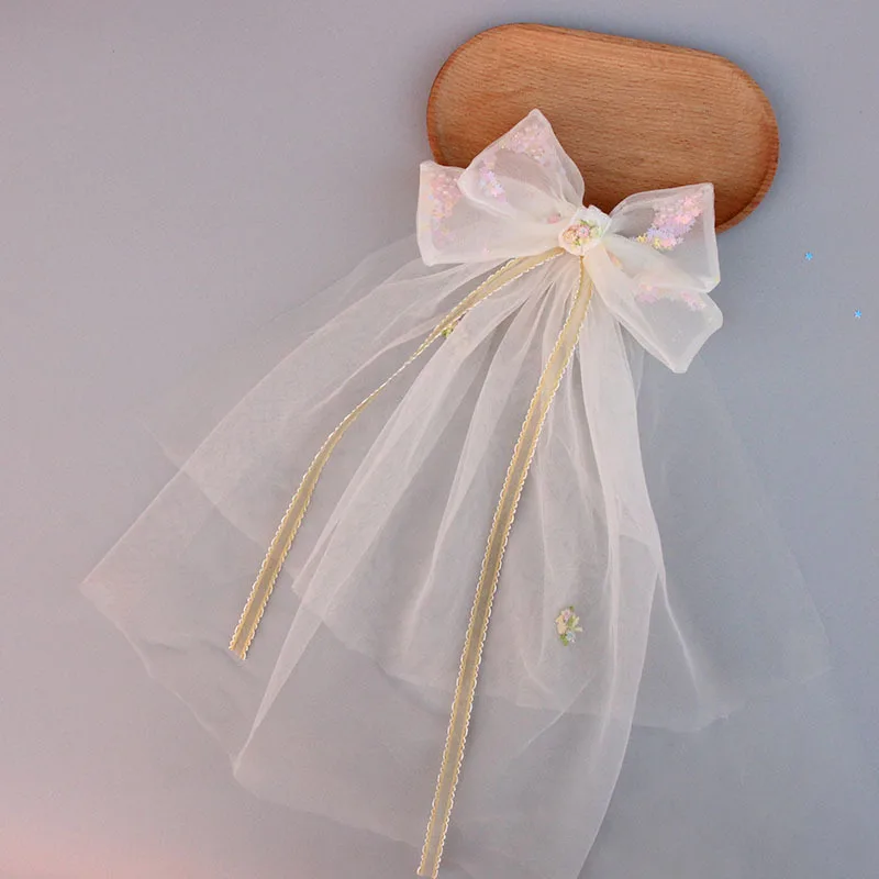 2022 neue Nette Spitze Net Garn Krone Stirnband Für Mädchen Handgemachte Bogen Haarbänder Prinzessin Rosa Haar Hoop Weihnachten Geschenk Zubehör – Detail 19